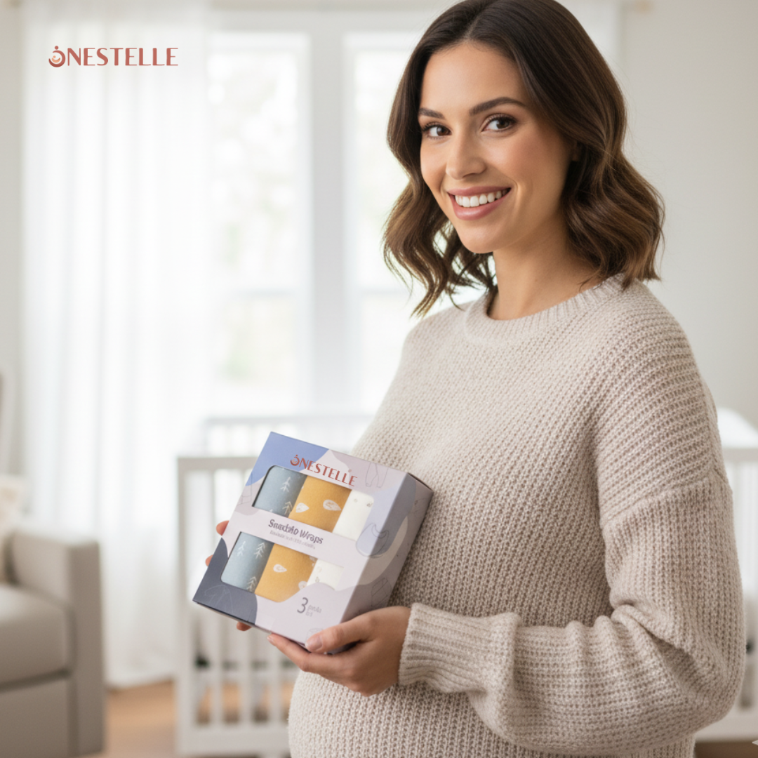 Nestelle Organic Muslin Swaddle Wrap (Set of 3)